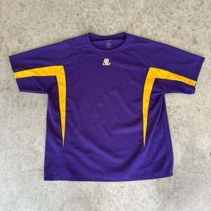 LSU Tigers Pro Edge Short Sleeve Performance T-Shirt Purple and Gold